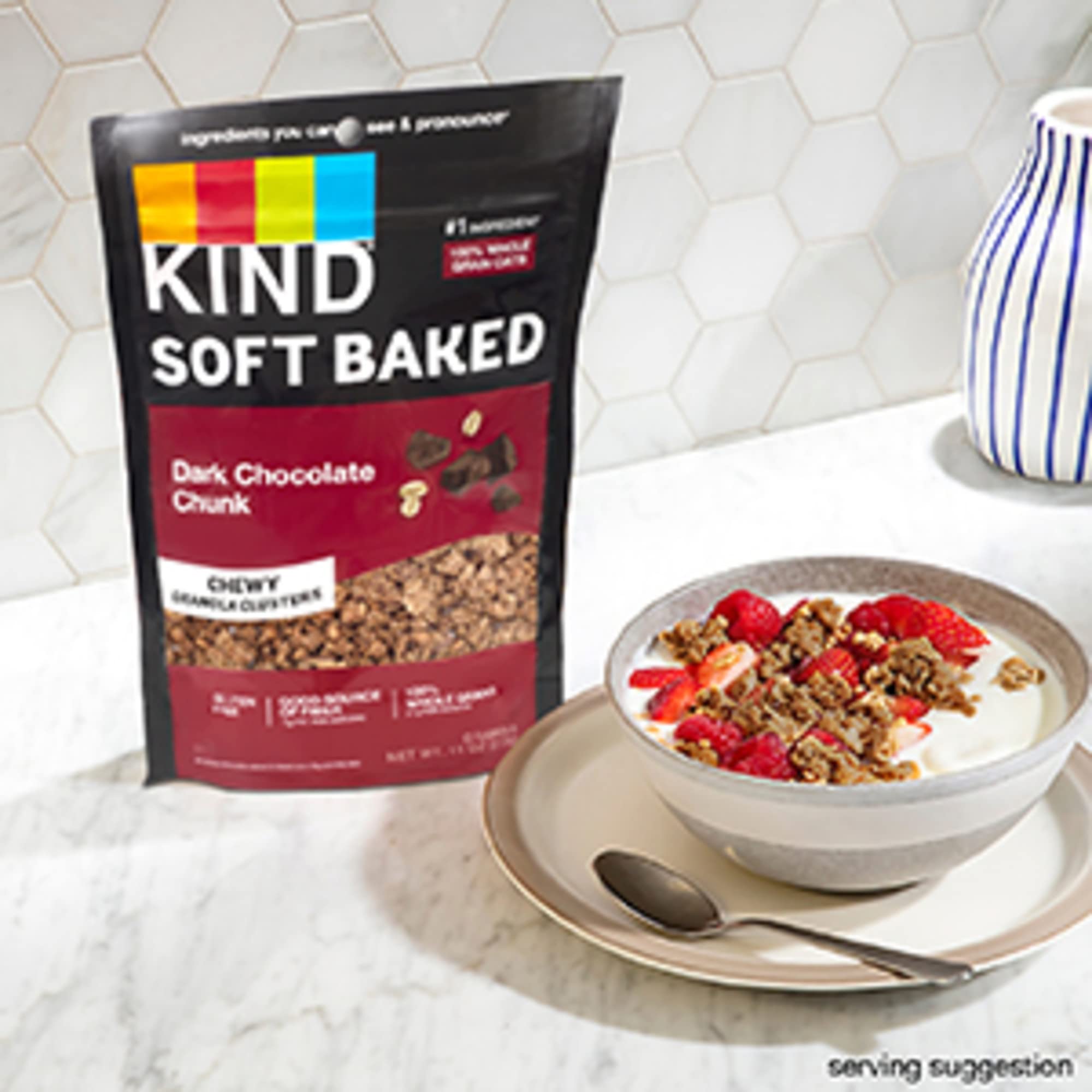 KIND ingredient label showing gluten free and Non-GMO certifications for trust