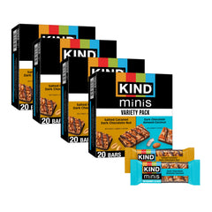 KIND mini variety front packaging showing 80-count for easy grabbing