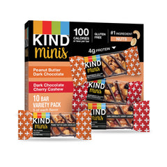 KIND front packaging showing 20-count variety pack benefits