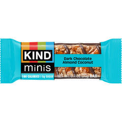 Hand holding KIND mini for scale and easy portable snack benefit