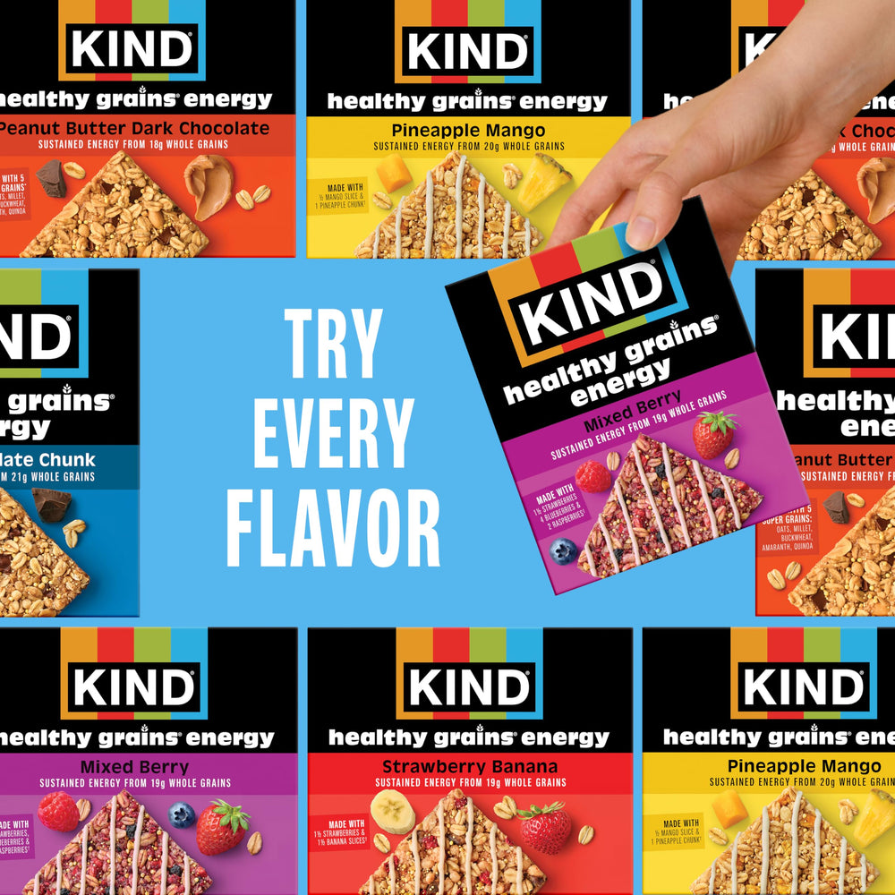 KIND bar in a backpack pocket illustrating portable snack benefit