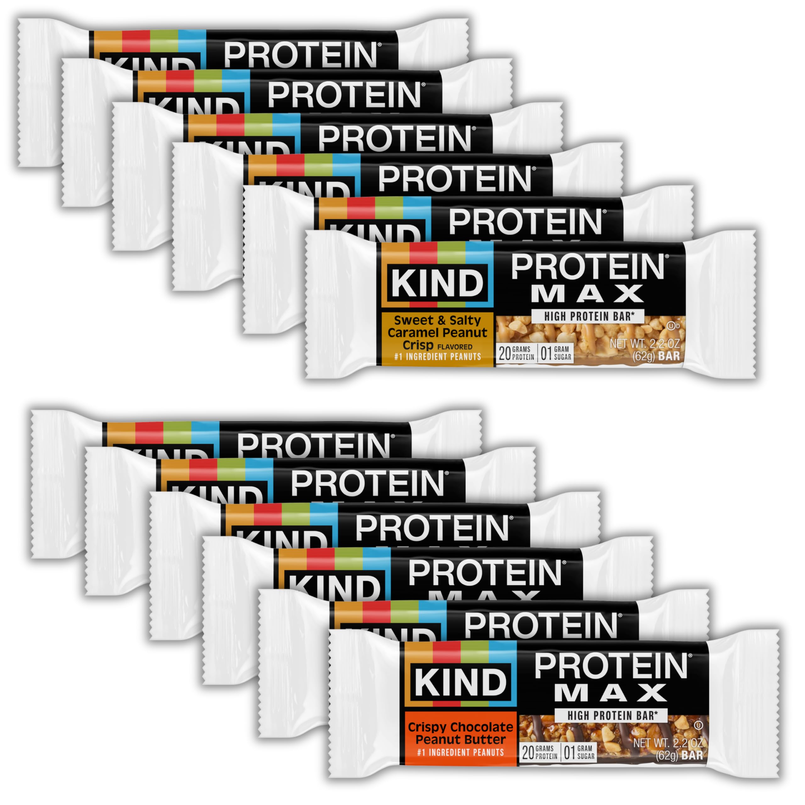 KIND Protein MAX front packaging showing variety pack and protein callout