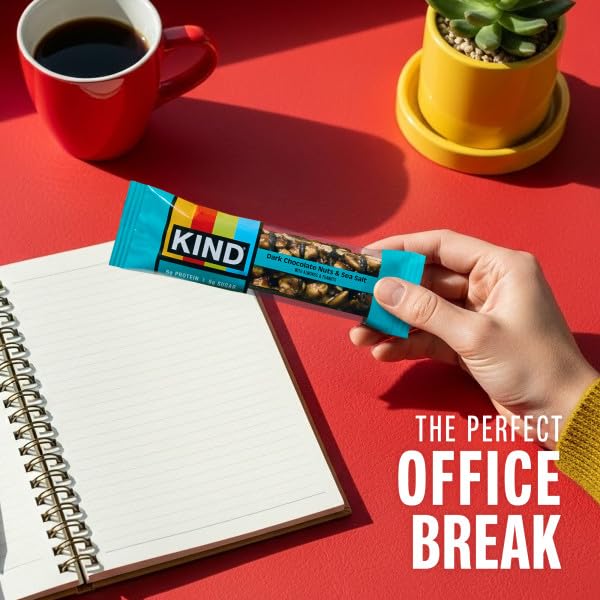 KIND bar next to ruler demonstrating compact 1.4 oz size