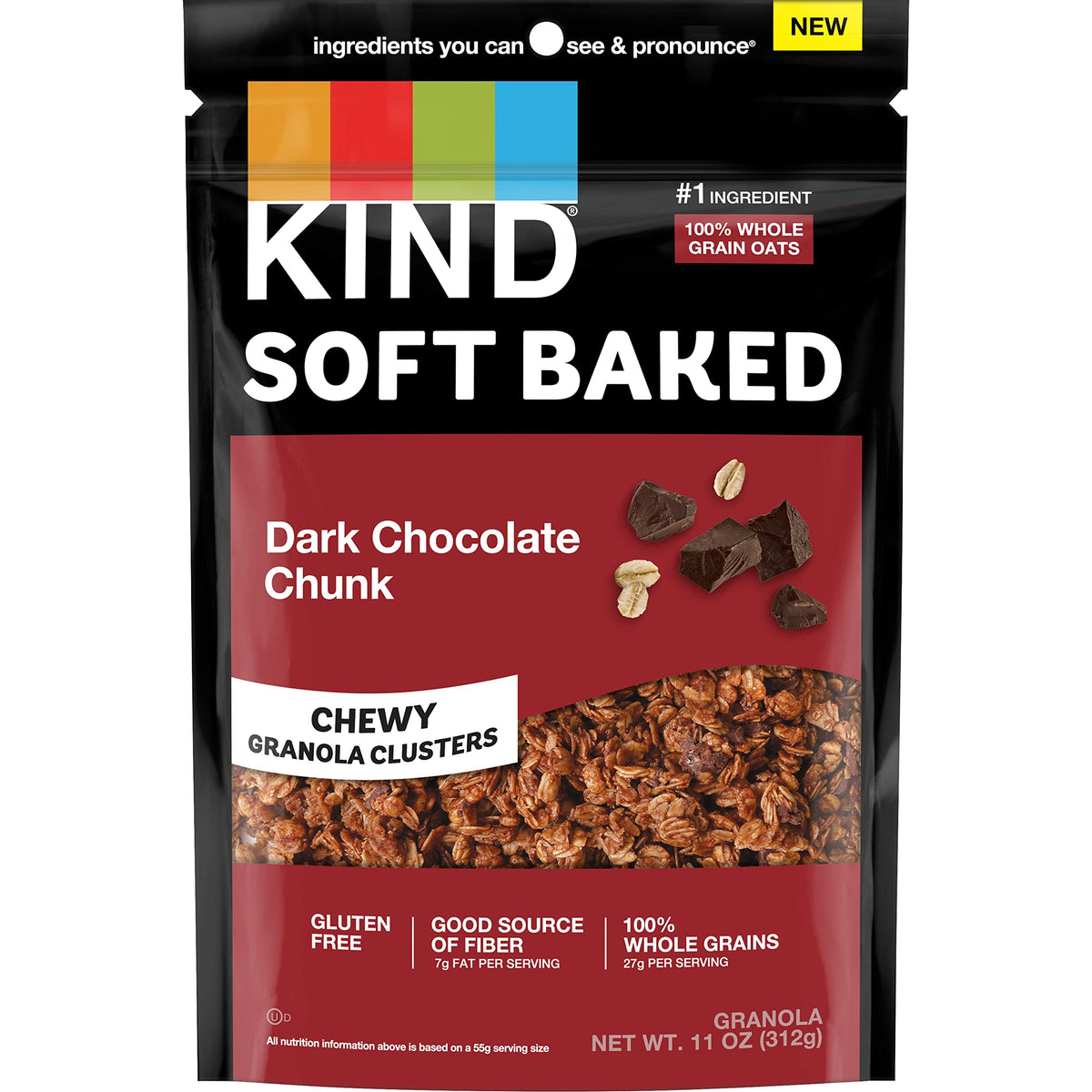 KIND front packaging showing product name and benefits for quick identification