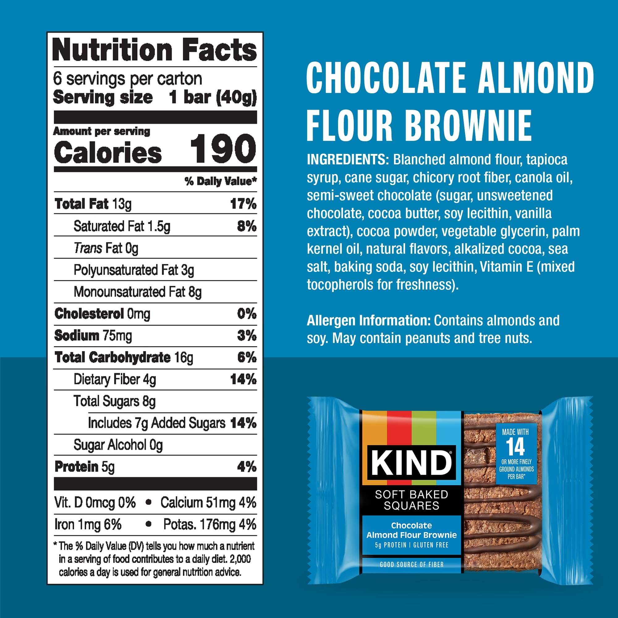 KIND close-up of soft texture showing moist almond crumb benefit