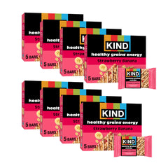 KIND front packaging showing strawberry banana bars and benefits