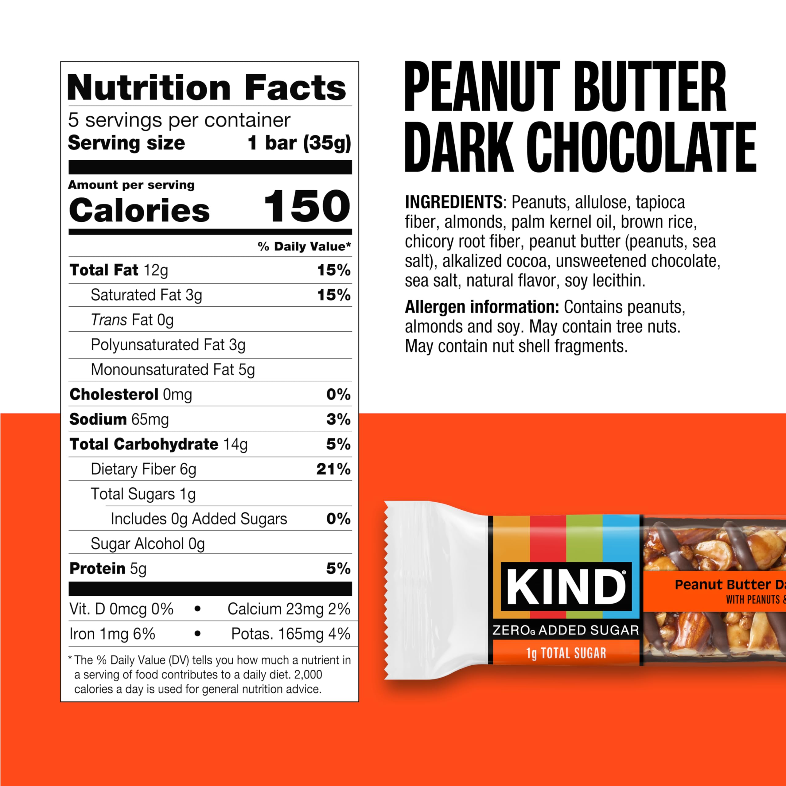 Close-up of KIND bar nuts and chocolate drizzle highlighting texture and real ingredients