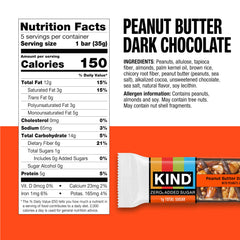 Close-up of KIND bar nuts and chocolate drizzle highlighting texture and real ingredients
