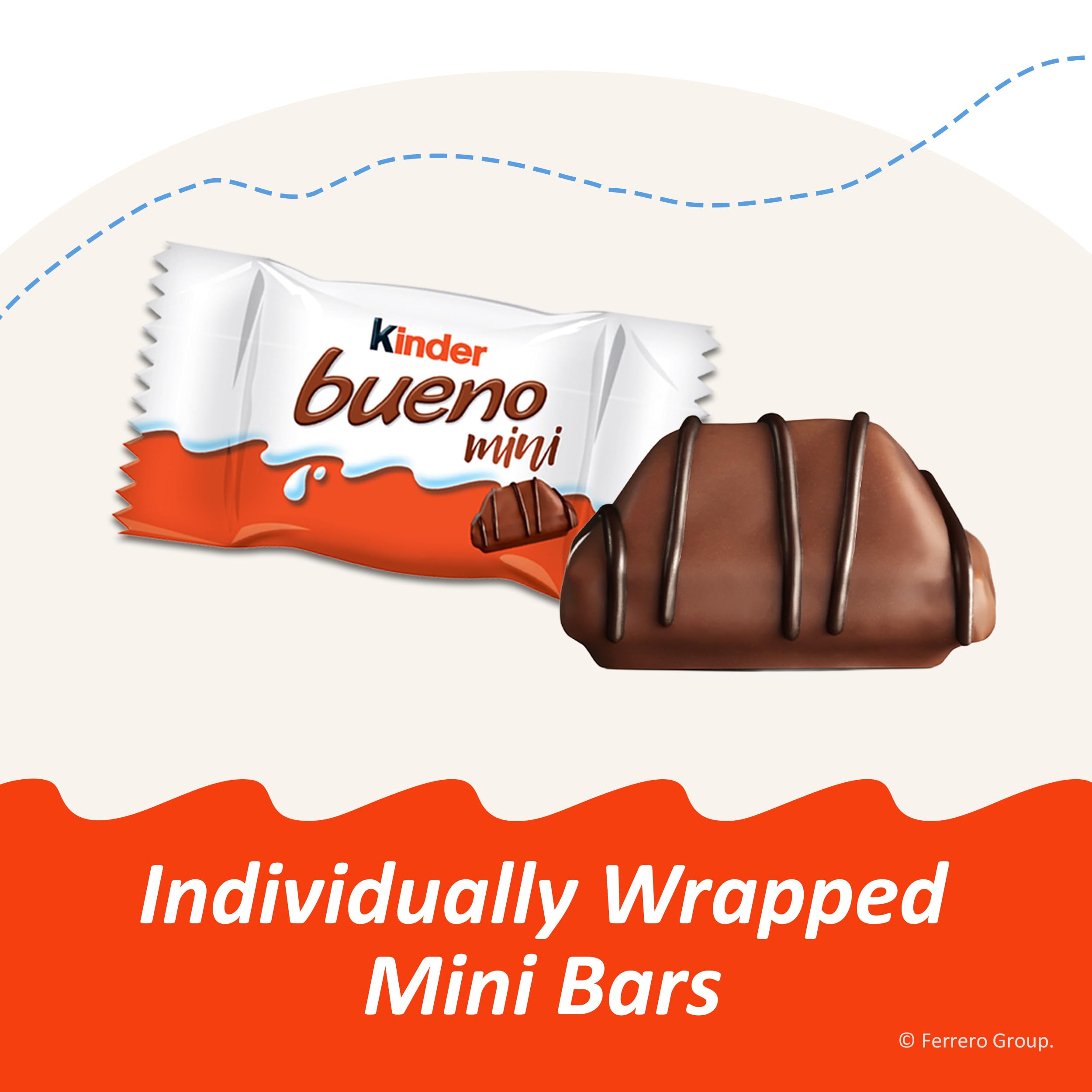 Party display with Kinder Bueno minis arranged for guests and gifting