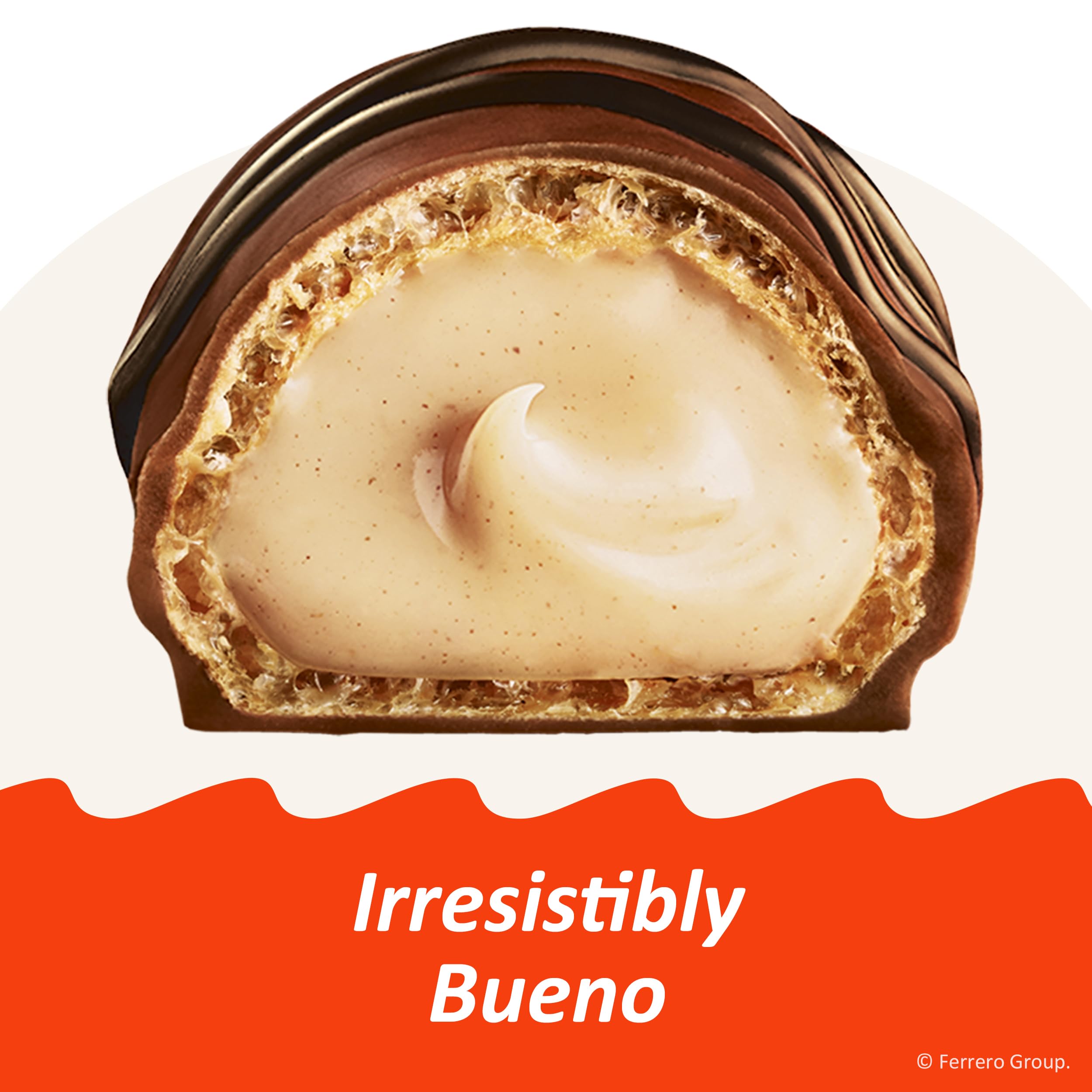 Kinder Bueno beside a coffee cup to show portion size and pairing benefit