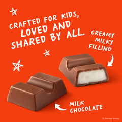 Kinder Chocolate close-up of creamy milky center and smooth chocolate