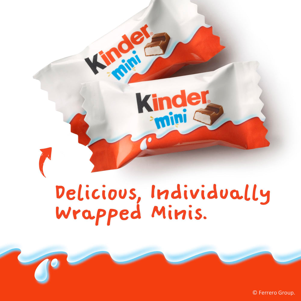 Kinder Chocolate pouring minis into bowl for easy event serving