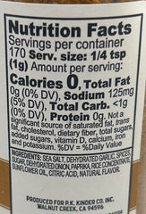 KINDER'S shaker top dispensing seasoning over chicken for precise, mess-free flavoring