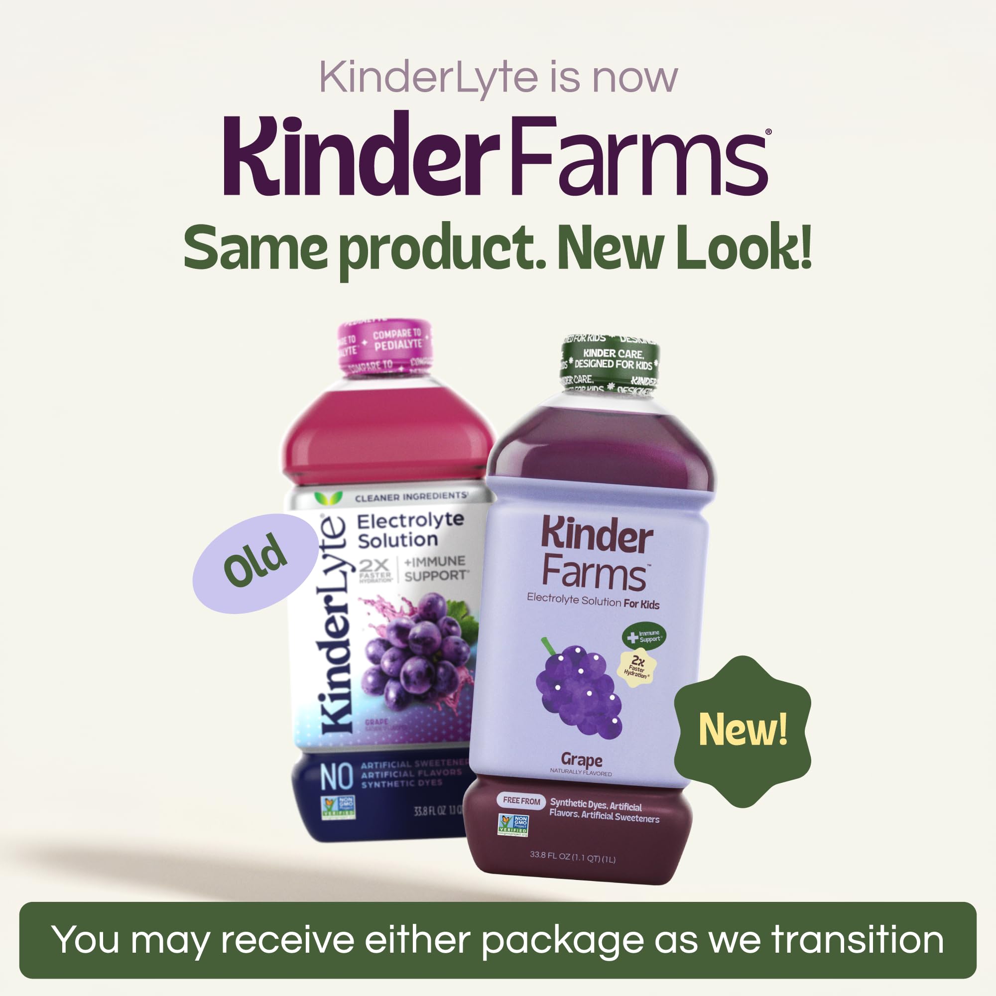 Kinderlyte single bottle close-up highlighting child-friendly size and convenience