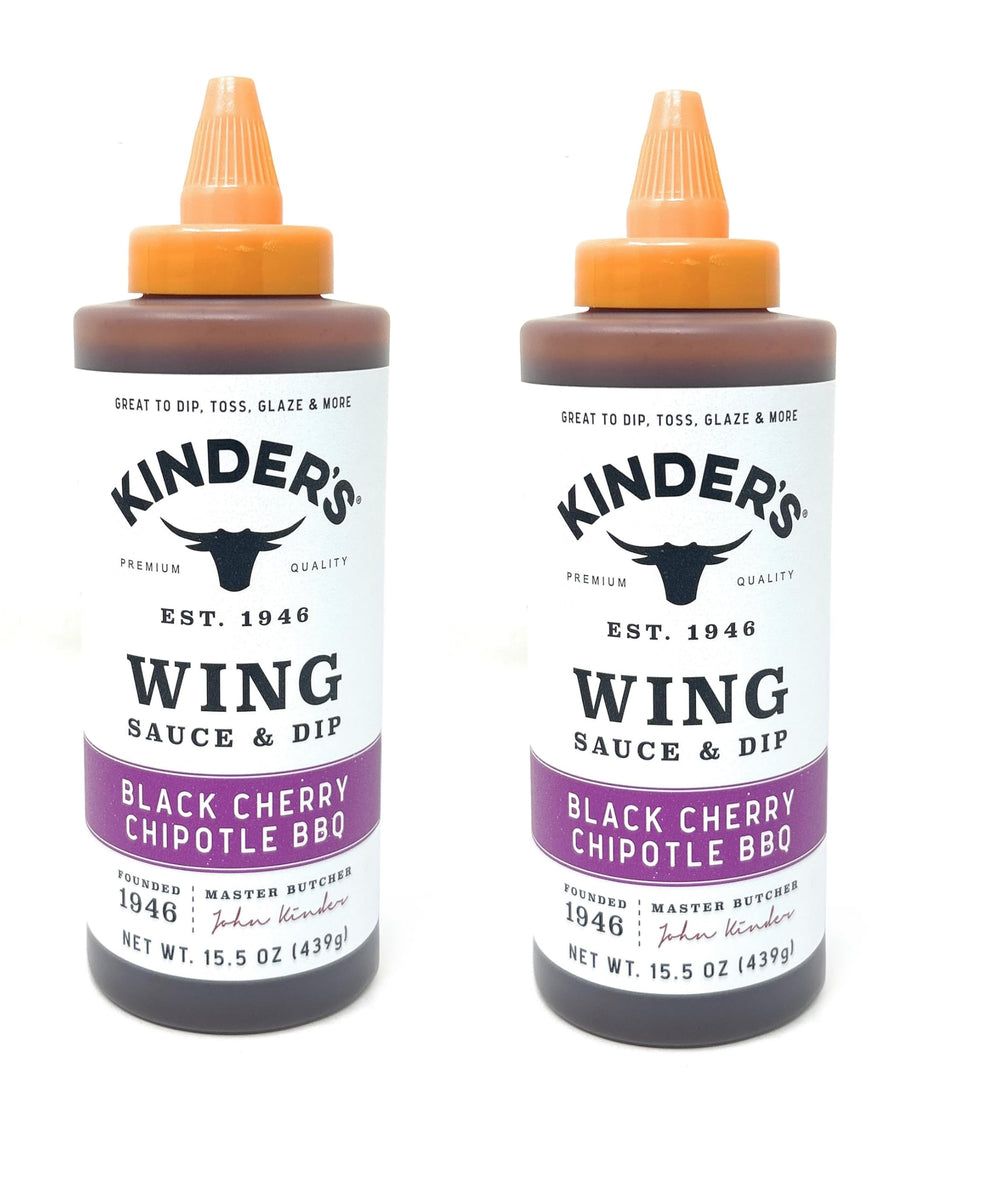KINDER'S front bottle packaging showing flavor and serving suggestions for easy selection