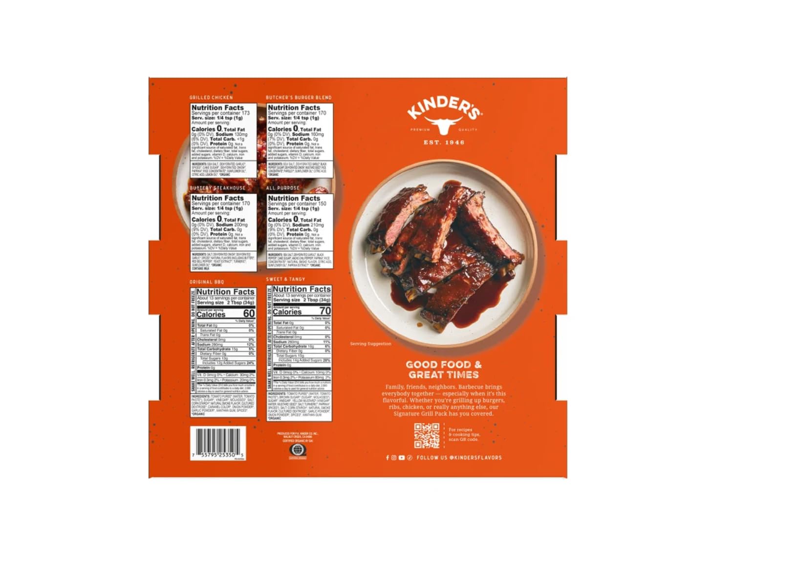 KINDER'S close-up of butter steakhouse seasoning jar texture and label for richer steak flavor