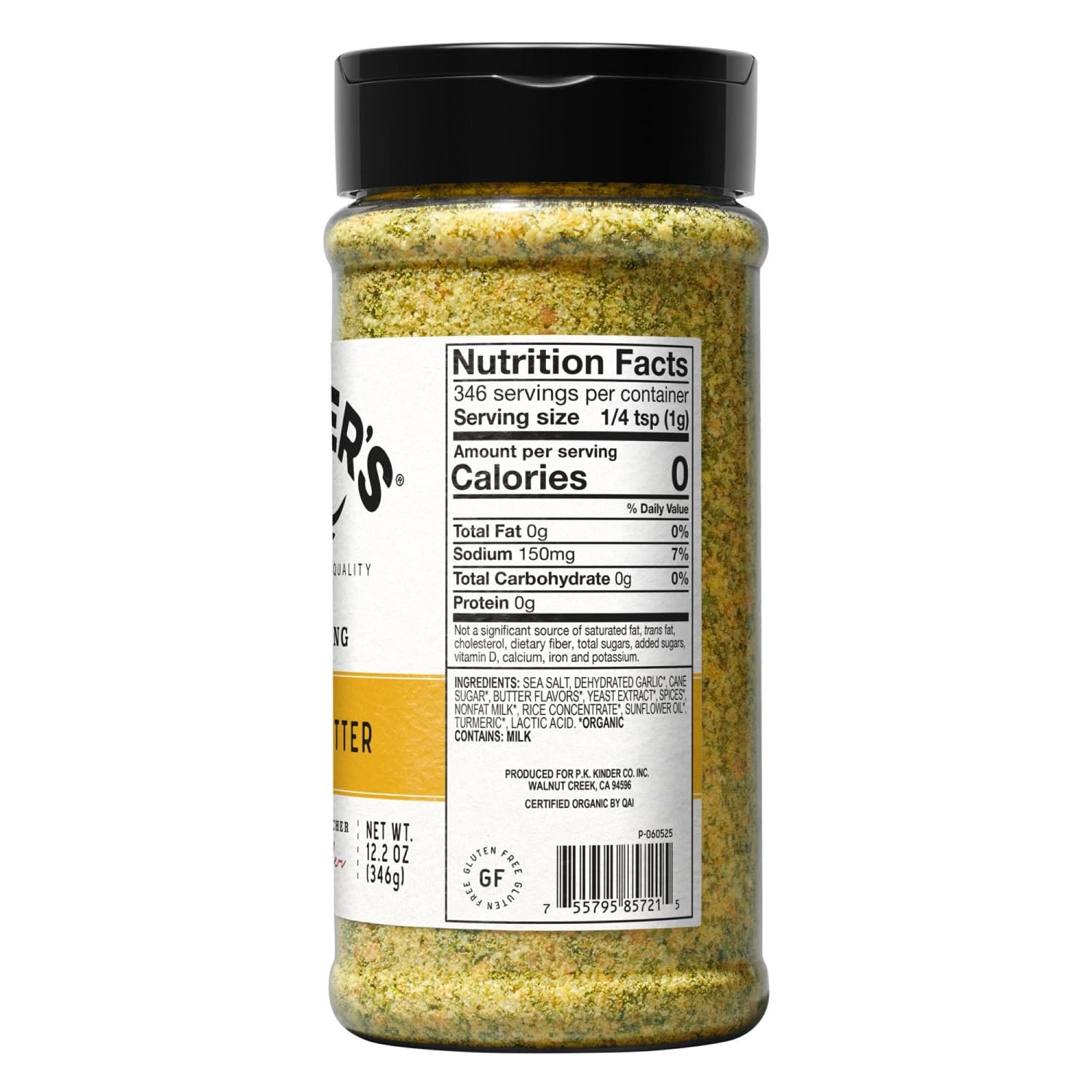 KINDER'S close texture shot of garlic butter seasoning highlighting organic ingredients benefit