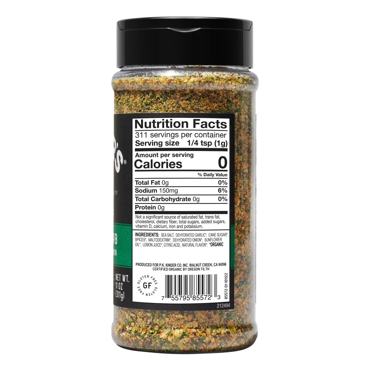 KINDER'S close-up of seasoning texture highlighting herbs and lemon, vivid aroma
