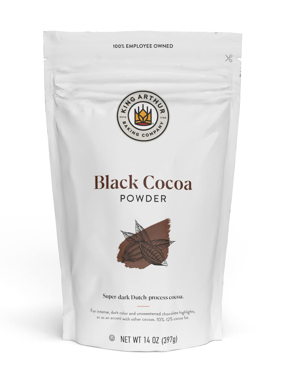 King Arthur front packaging showing resealable 14 oz bag and baking benefit