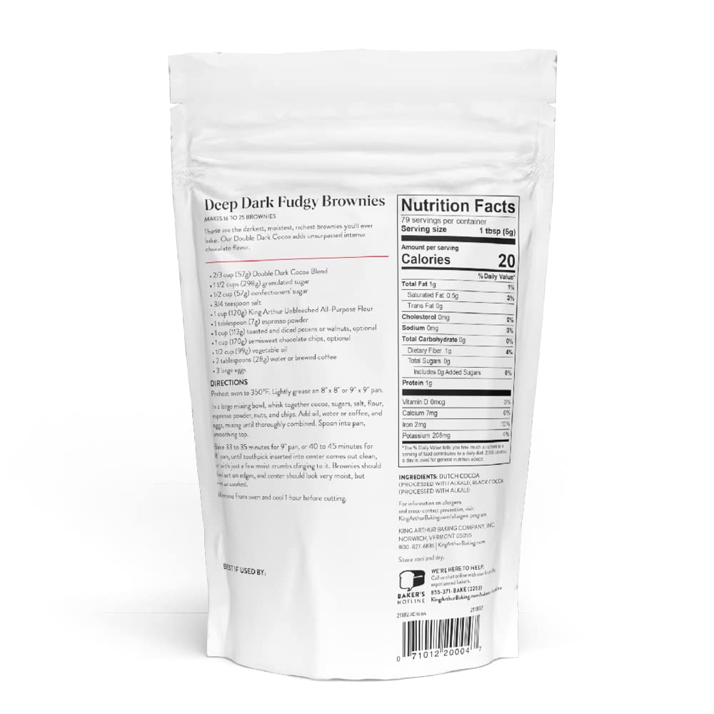 King Arthur cocoa powder close-up showing fine texture and deep color for richer flavor