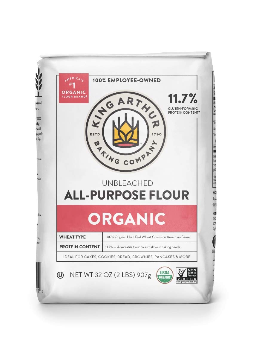 King Arthur front packaging showing two 2 lb bags and clear branding benefits
