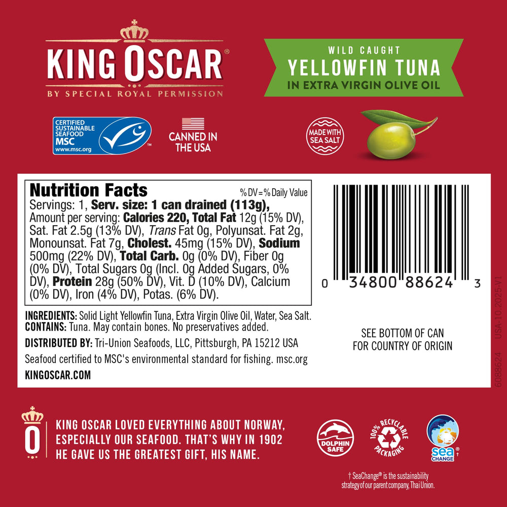 King Oscar close-up of fillet texture showing tender, flaky quality