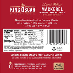 King Oscar close-up of sweet Thai chili sauce texture enhancing taste