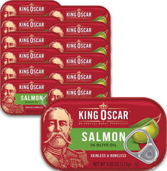 King Oscar front can showing brand and clear ingredient listing, convenient pantry staple