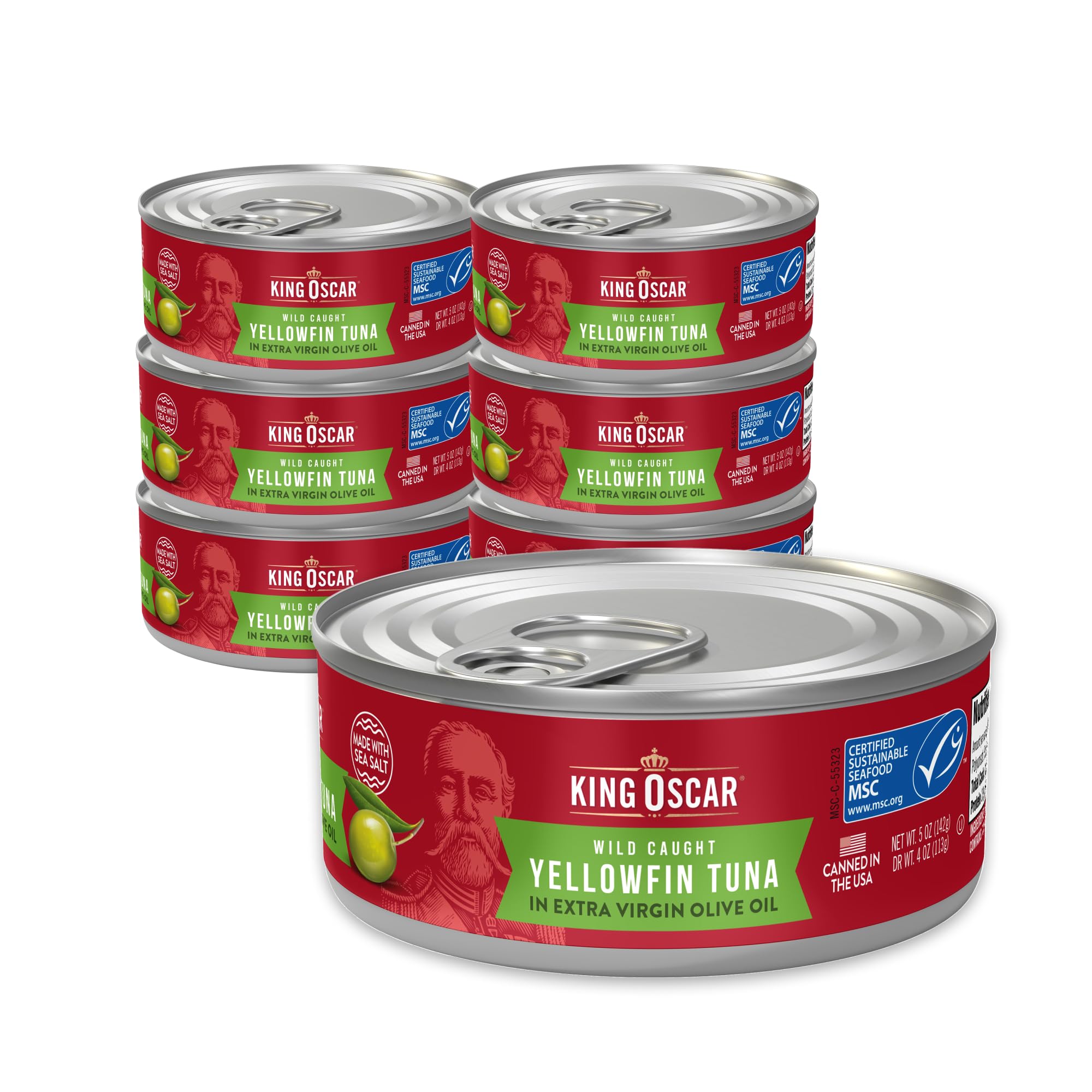 King Oscar front packaging showing brand and premium yellowfin benefits