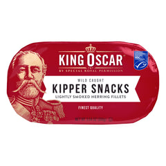 King Oscar open can with boneless fillets highlighting convenience