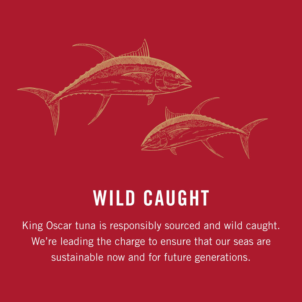 King Oscar tin held in hand displaying compact size and portability