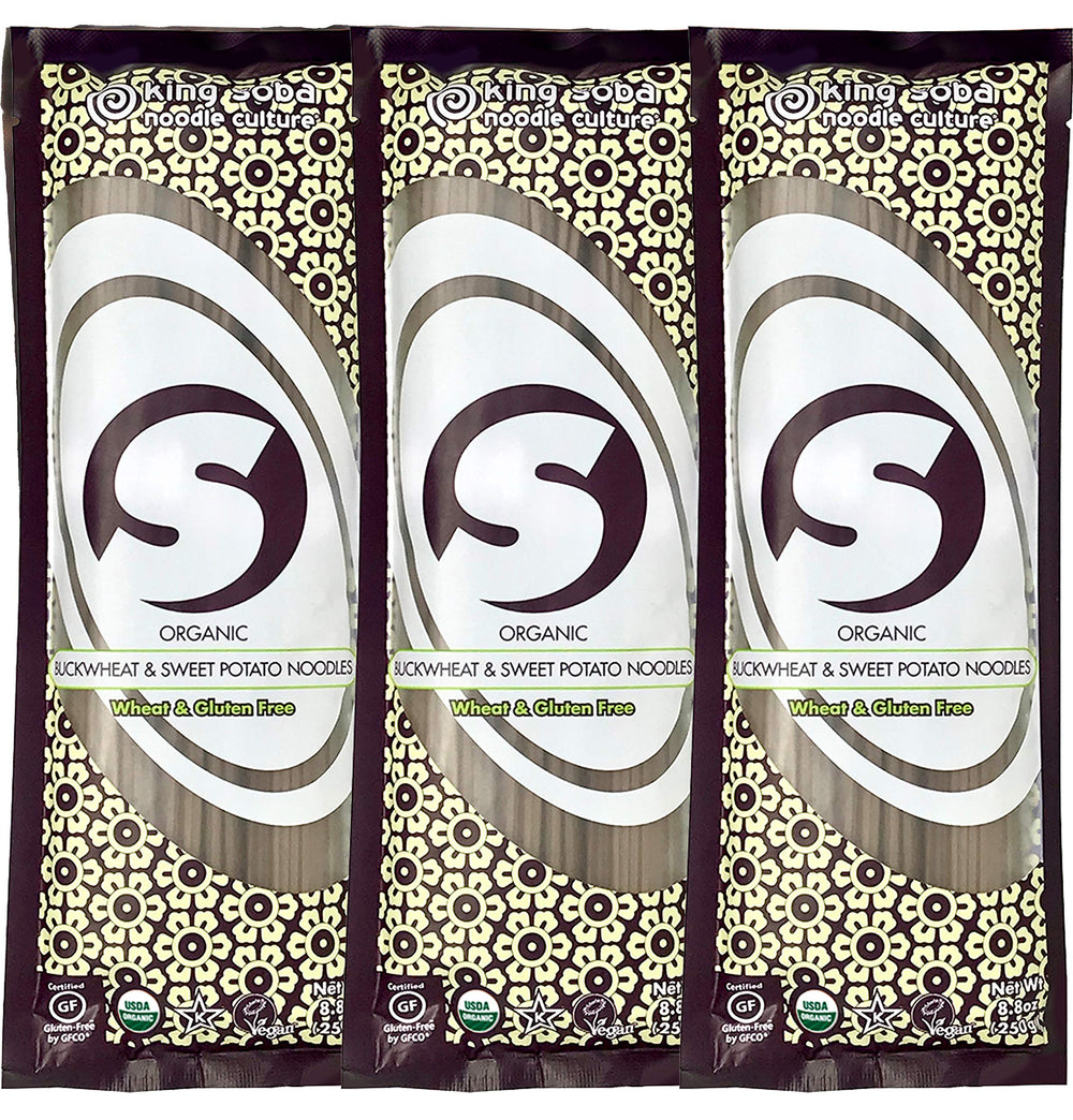 King Soba front packaging showing organic labeling and benefits