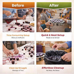 Kingdom cups stacked in carton for organized storage and transport