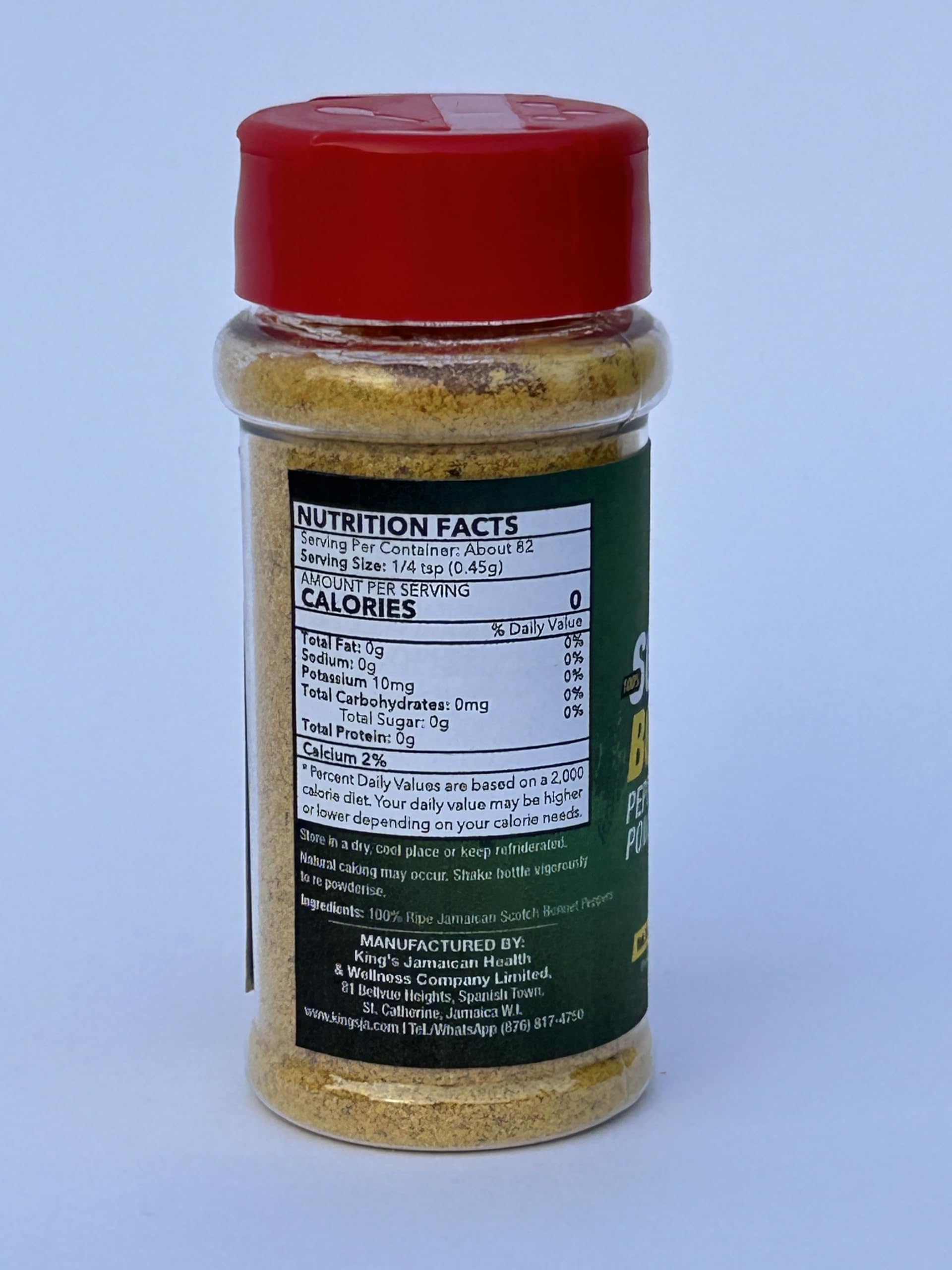 King's Jamaican fine powder texture close-up highlighting vibrant color and concentrated flavor