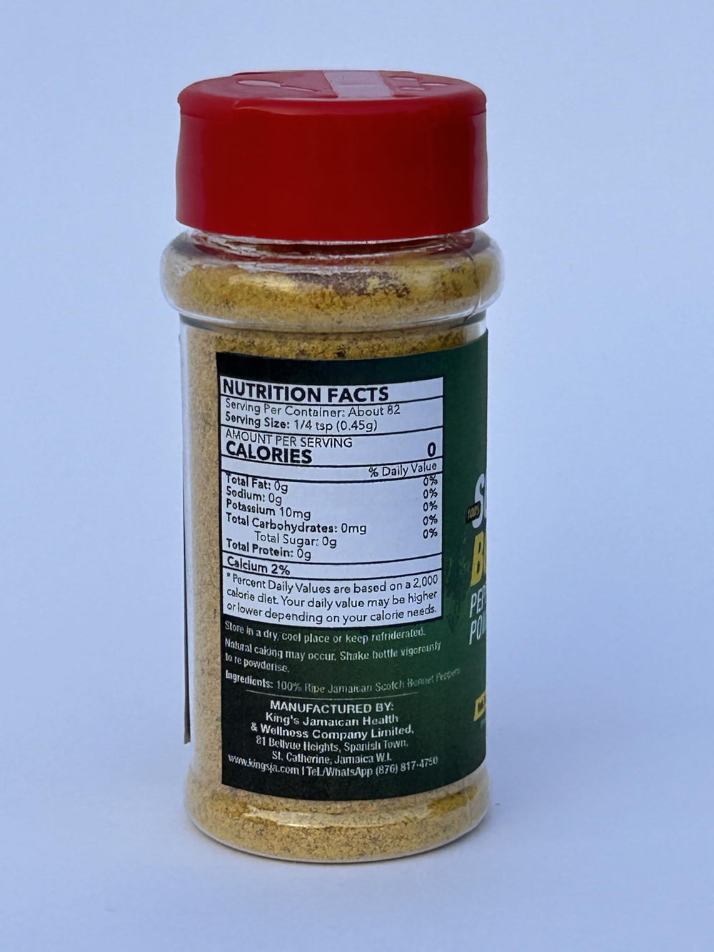 King's Jamaican fine powder texture close-up highlighting vibrant color and concentrated flavor