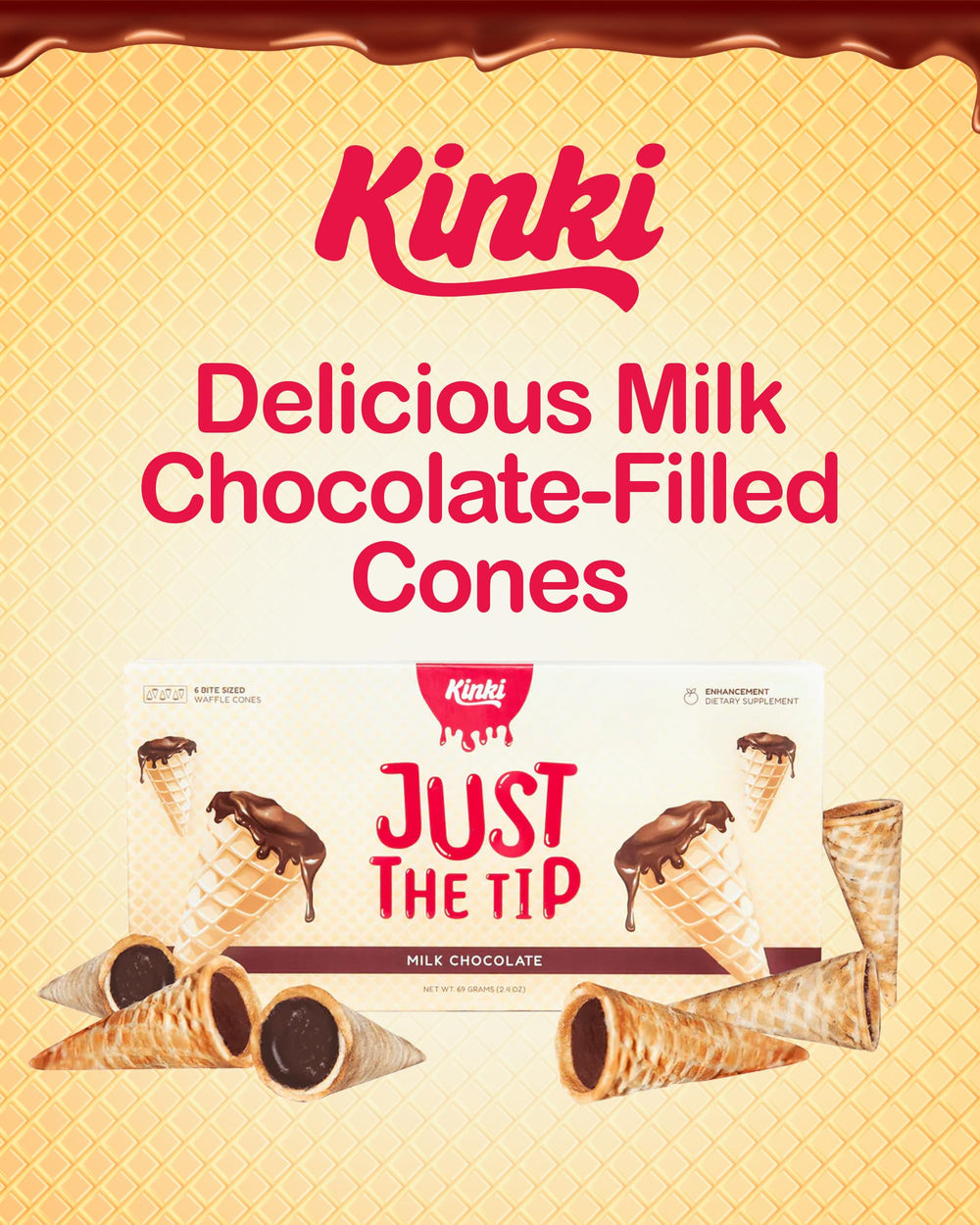 Kinki lifestyle shot of a couple sharing a cone in candlelight to boost connection