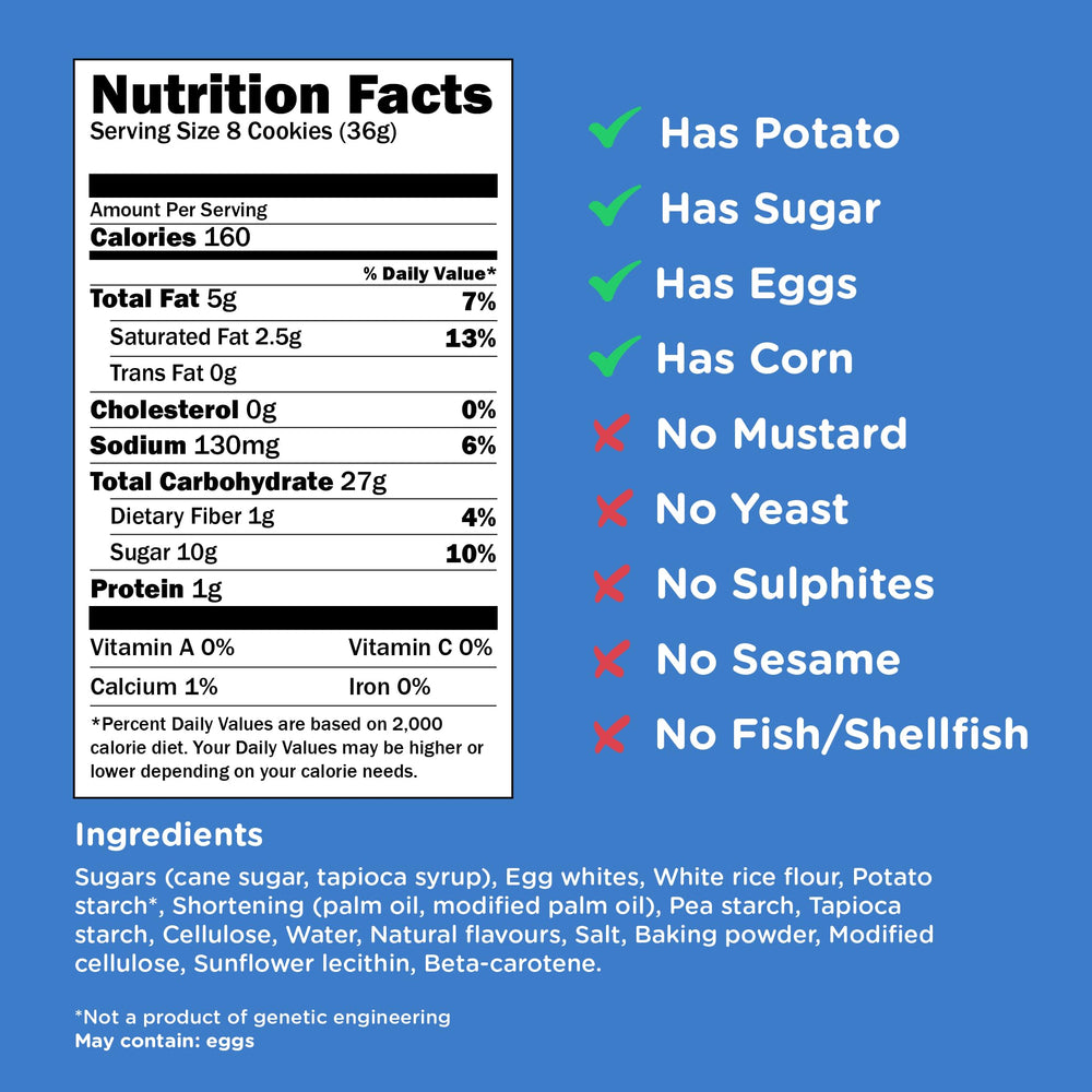 Kinnikinnick label and ingredient panel showing allergen-free reassurance