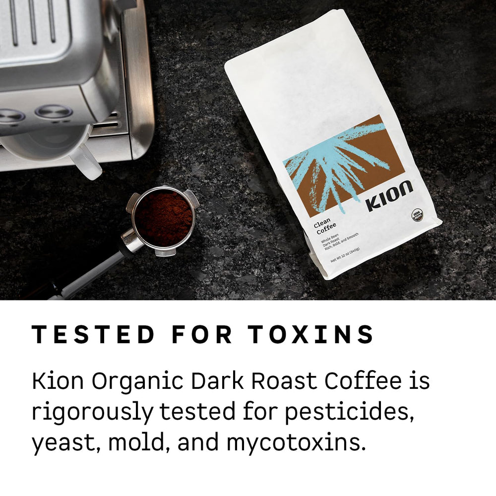 Kion bag label showing 12 oz weight and specialty-grade certification for clarity