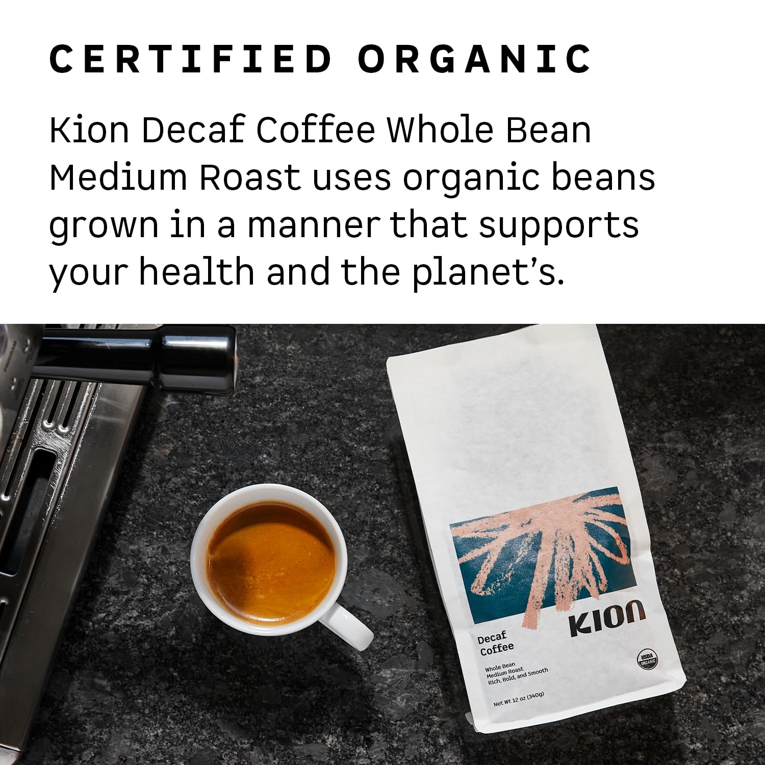 Kion open bag with nitrogen-flushed seal preserving freshness
