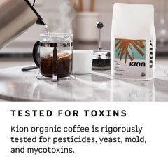 Kion brewed cup on table demonstrating balanced flavor enjoyment