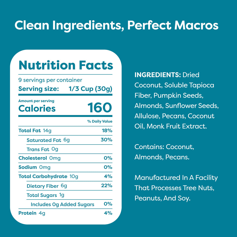 Kiss My Keto nutrition label close-up for macro transparency