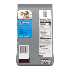 HERSHEY'S KISSES opened bag overhead revealing many individually wrapped chocolates