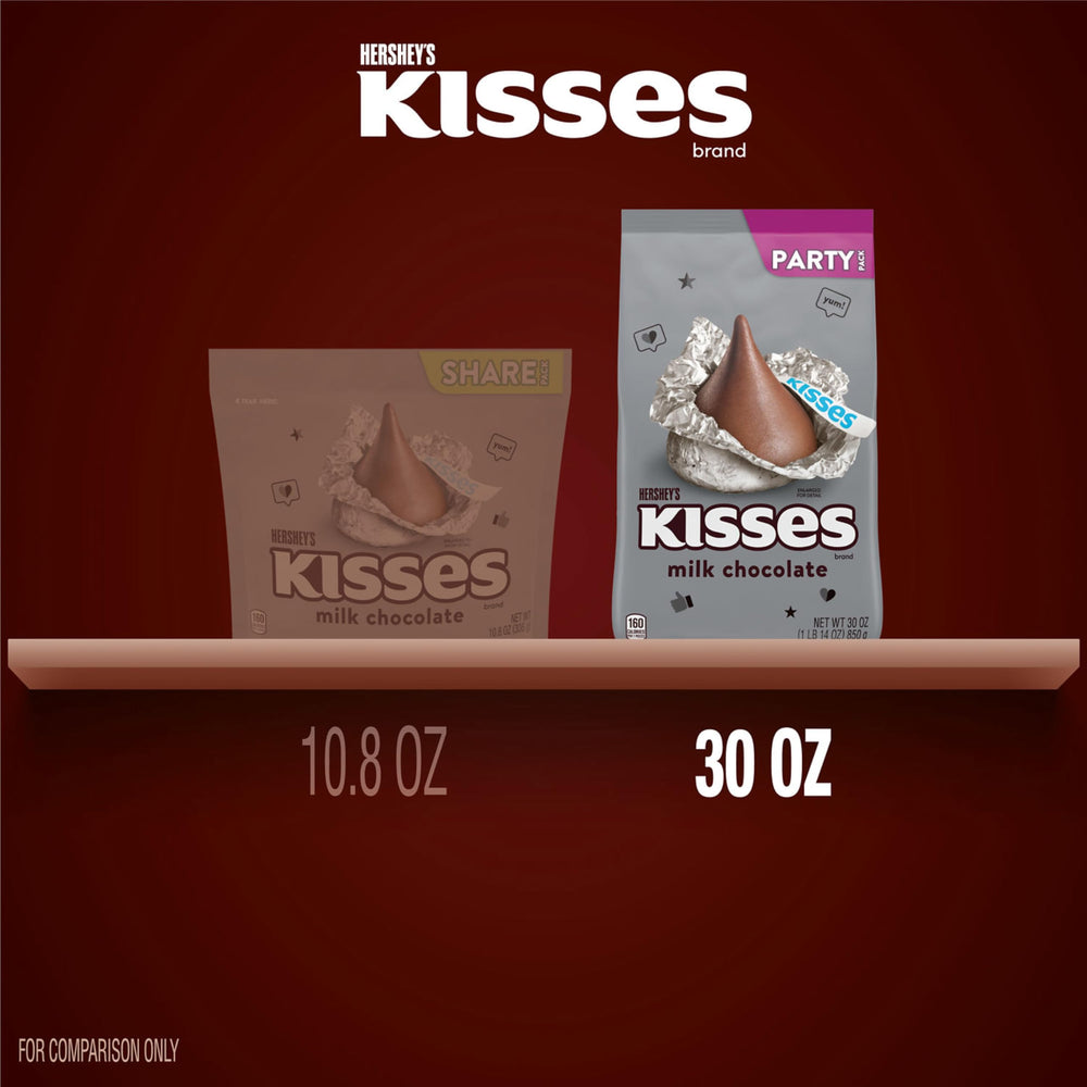 HERSHEY'S KISSES wrapped piece detail showing easy portioning and freshness