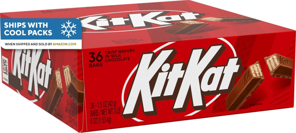 Kit Kat front packaging showing 36-count bulk convenience and brand appeal