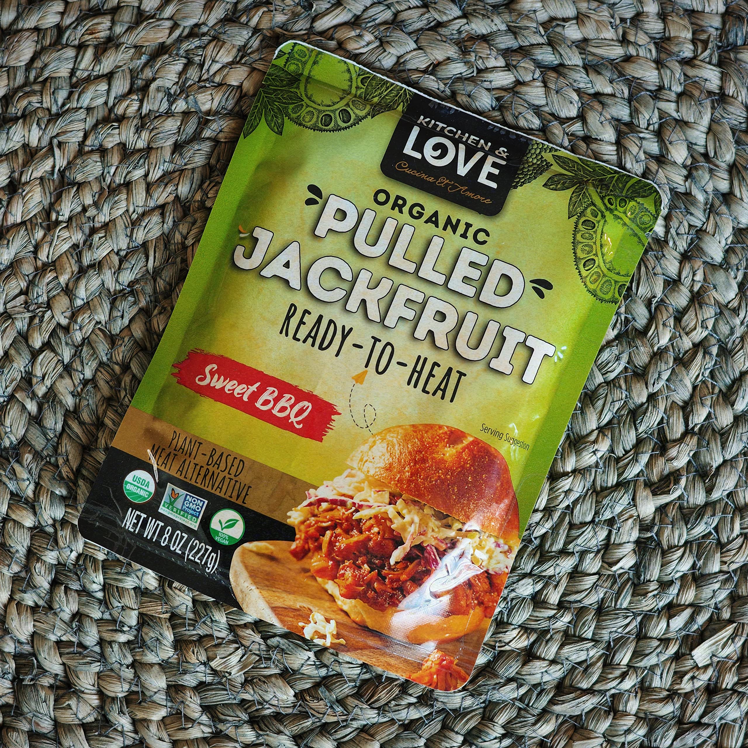 Kitchen & Love jackfruit served over rice bowl illustrating quick meal versatility