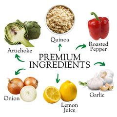 Kitchen & Love open quinoa cup top view ready to eat, convenient meal