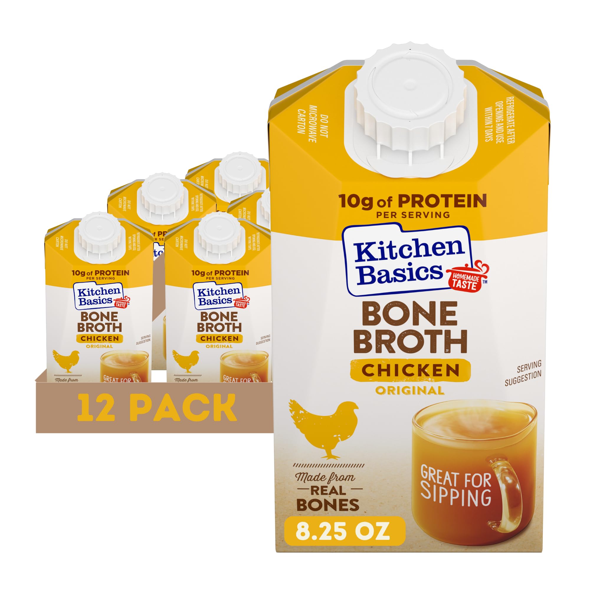 Kitchen Basics front carton view showing brand and easy-use benefit