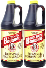 Kitchen Bouquet front packaging showing two 32 ounce bottles for pantry convenience