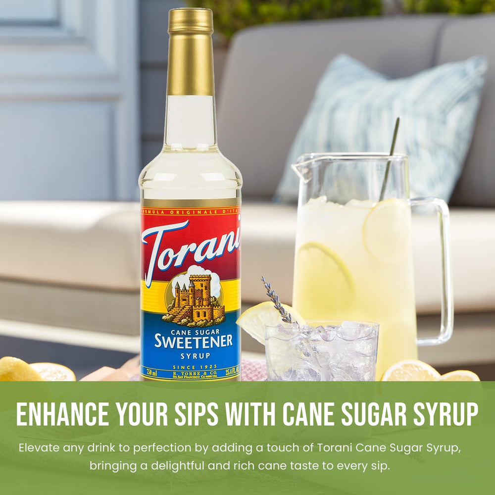 Kitchen counter with syrup and pump for café-style drink preparation