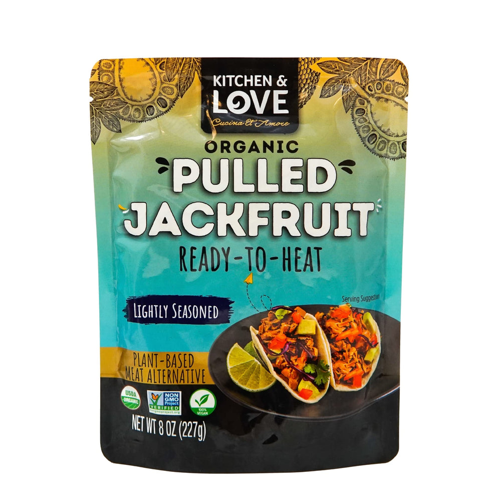 Kitchen & Love portion shown in hand demonstrating 8 oz serving size